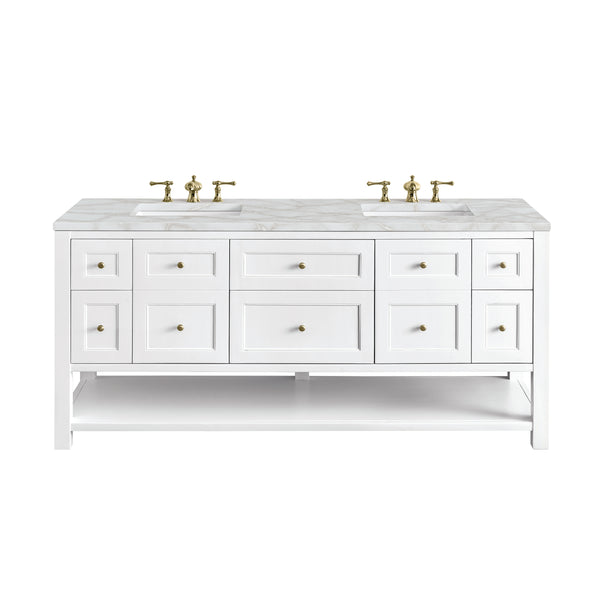 James Martin Breckenridge 72" Double Vanity w/ 3 CM Countertop