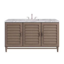 James Martin Portland 60" Single Vanity Whitewashed Walnut with 3 CM Countertop