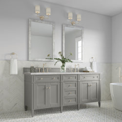 James Martin Brittany 72" Double Vanity with 3 CM Countertop & FreePower Wireless Charger