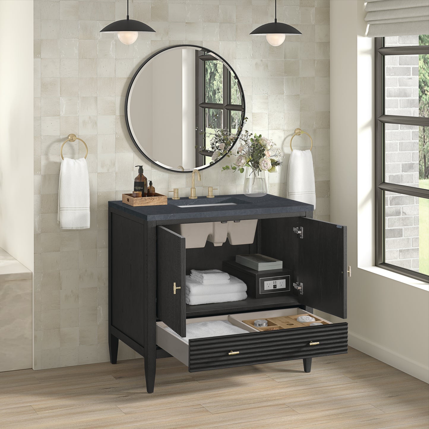 James Martin Myrrin 36" Single Vanity with 3 CM Countertop