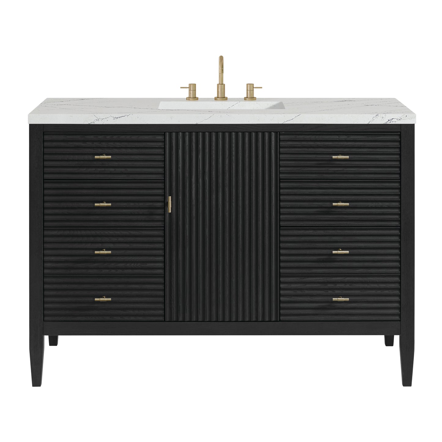James Martin Myrrin 48" Single Vanity with 3 CM Countertop & FreePower Wireless Charger