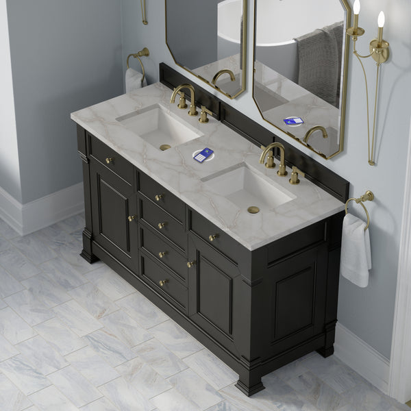 James Martin Brookfield 60" Double Vanity with 3 CM Countertop & FreePower Wireless Charger