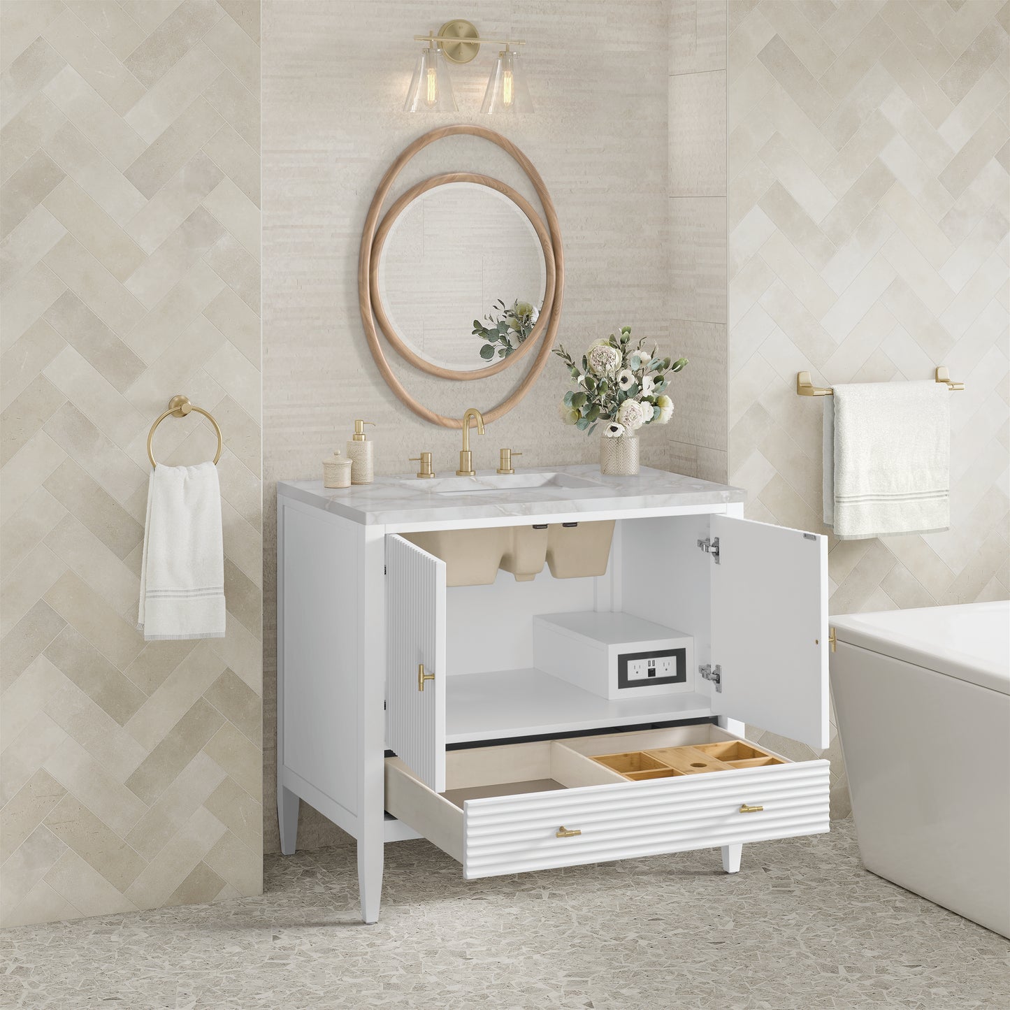 James Martin Myrrin 36" Single Vanity with 3 CM Countertop