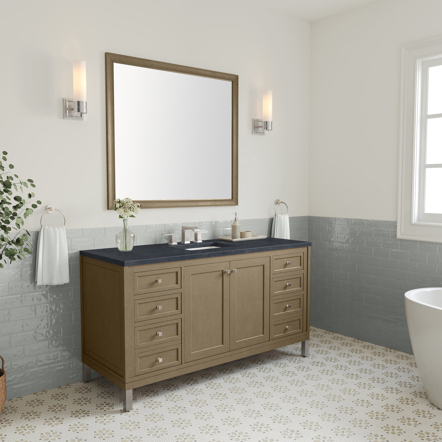 James Martin Chicago 60" Single Vanity with 3 CM Countertop