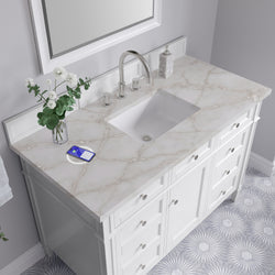 James Martin Brittany 48" Single Vanity with 3 CM Countertop & FreePower Wireless Charger