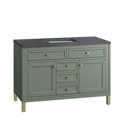 James Martin Chicago 48" Single Vanity, Smokey Celadon - Luxe Bathroom Vanities