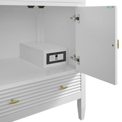 James Martin Myrrin 30" Single Vanity with Single Hole 3 CM White Zeus Silestone Top and Matching Backsplash