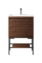 James Martin Mantova 23.6" Single Vanity With Stand and Composite Stone Top - Luxe Bathroom Vanities
