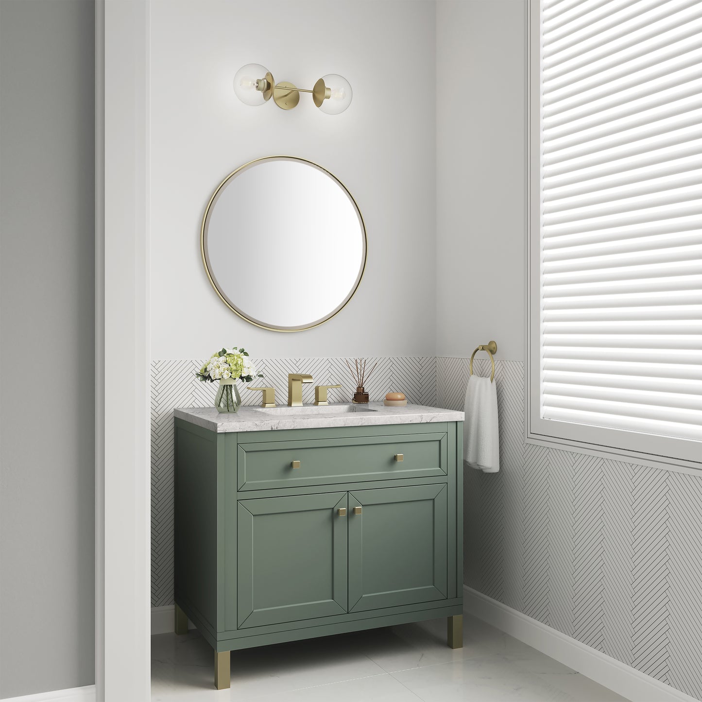 James Martin Chicago 36" Single Vanity with 3 CM Countertop