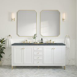 James Martin Chicago 72" Double Vanity with 3 CM Countertop & FreePower Wireless Charger
