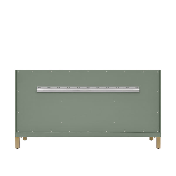 James Martin Chicago 60" Double Vanity with Single Hole 3CM White Zeus Silestone Top & Backsplash