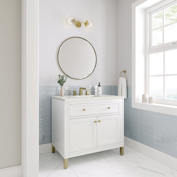 James Martin Chicago 36" Single Vanity with 3 CM Countertop