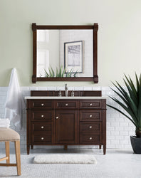 James Martin Brittany 48" Single Vanity with 3 CM Countertop & FreePower Wireless Charger