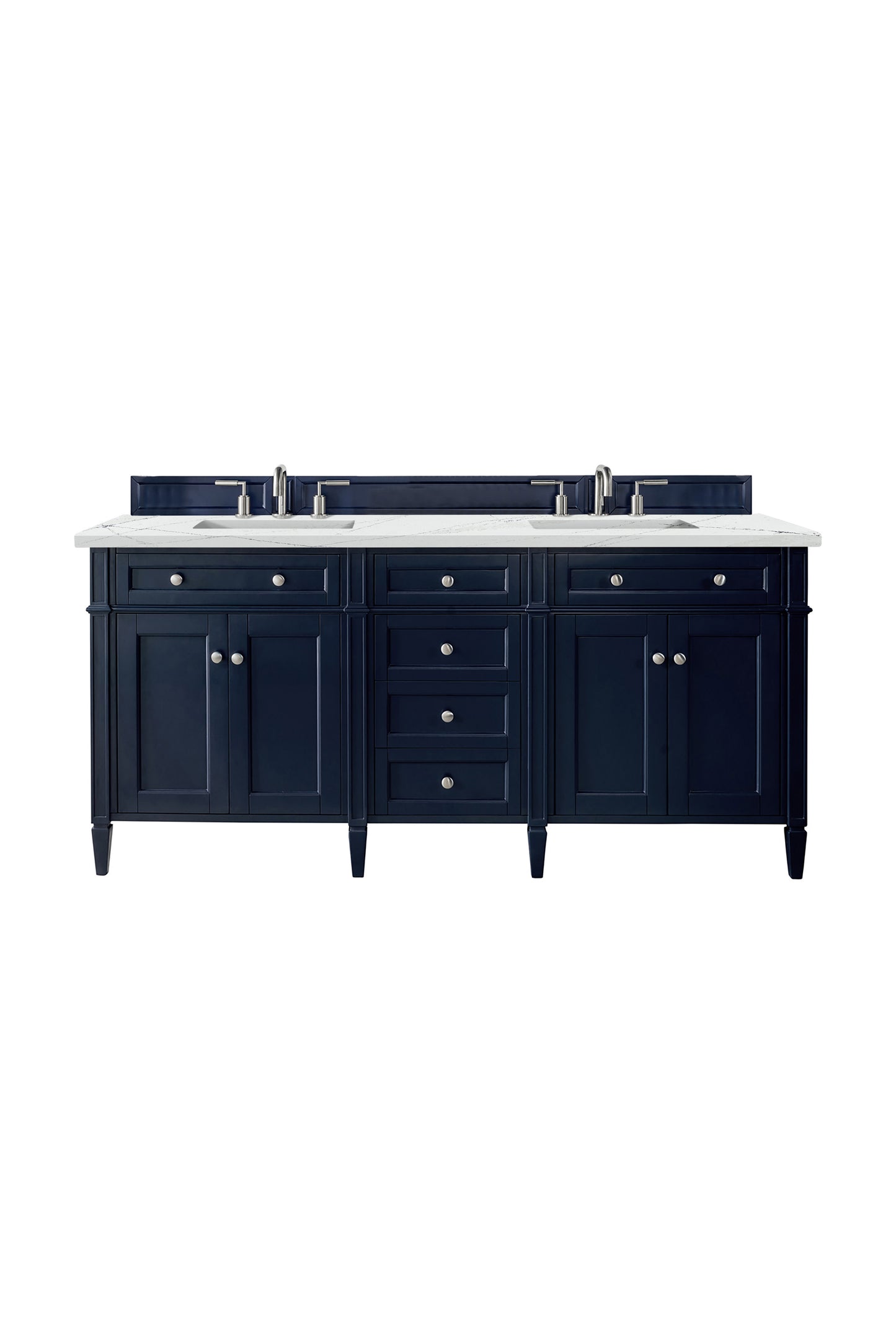 James Martin Brittany 72" Double Vanity with 3 CM Countertop & FreePower Wireless Charger