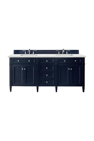James Martin Brittany 72" Double Vanity with 3 CM Countertop & FreePower Wireless Charger