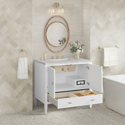 James Martin Myrrin 36" Single Vanity with 3 CM Countertop