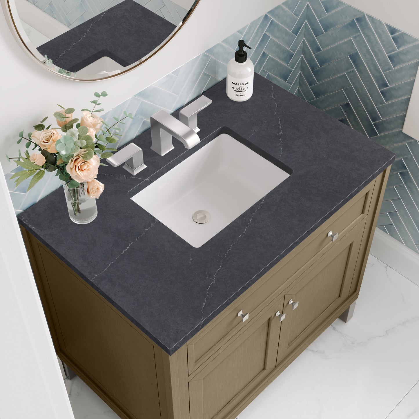 James Martin Chicago 36" Single Vanity with 3 CM Countertop