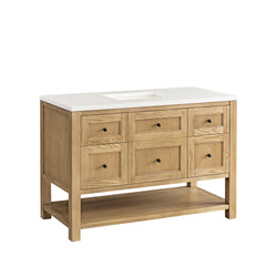 James Martin Breckenridge 48" Single Vanity, Light Natural Oak - Luxe Bathroom Vanities