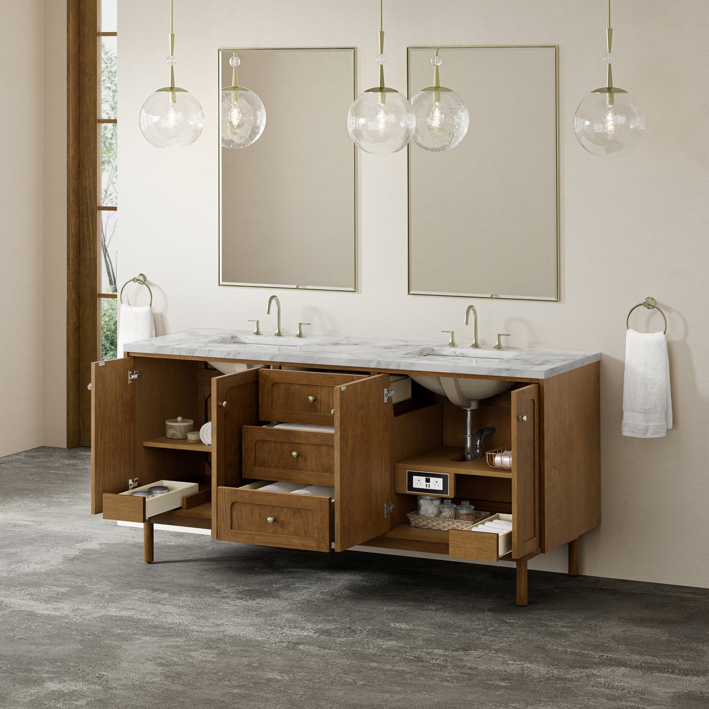 James Martin Laurent 72" Double Vanity with 3 CM Countertop