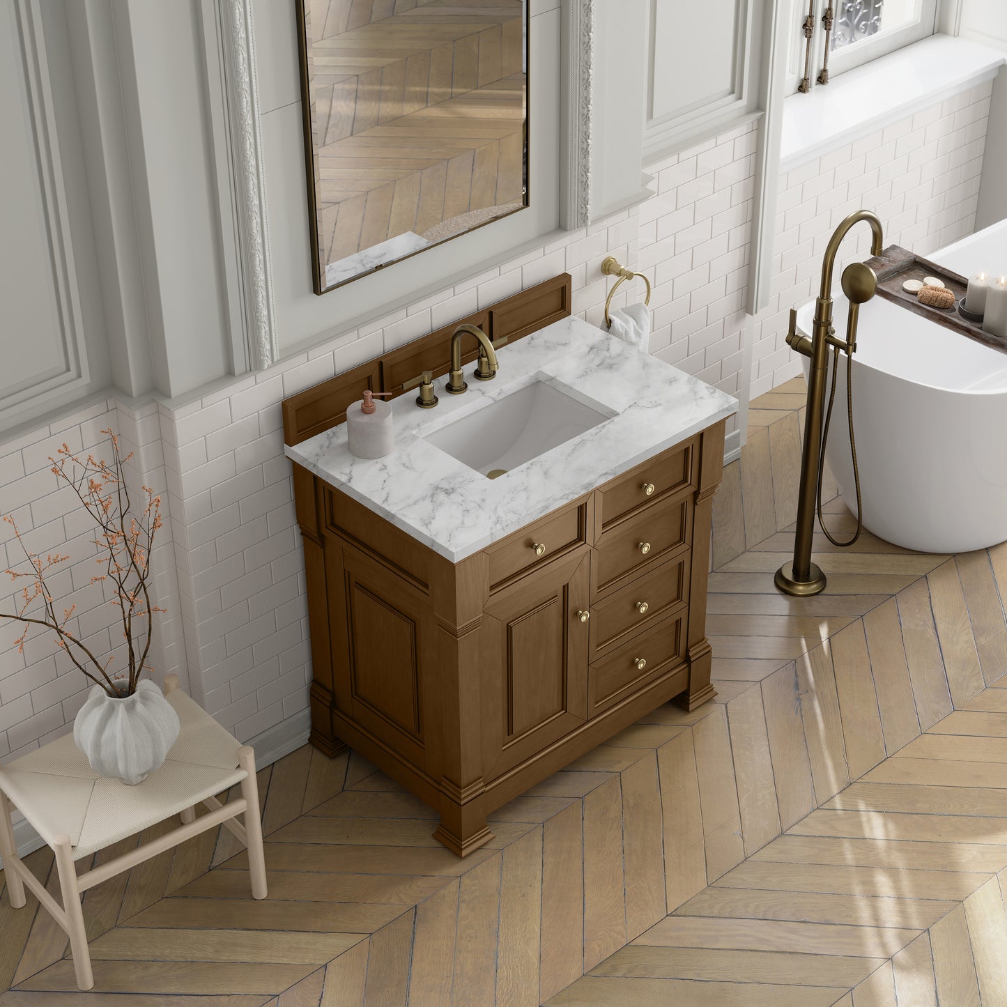 James Martin Brookfield 36" Single Vanity with 3 CM Countertop - Luxe Bathroom Vanities