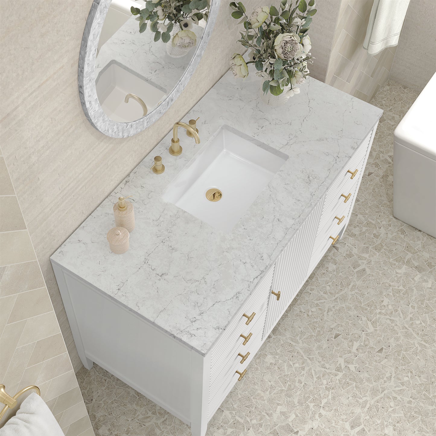 James Martin Myrrin 48" Single Vanity with 3 CM Countertop