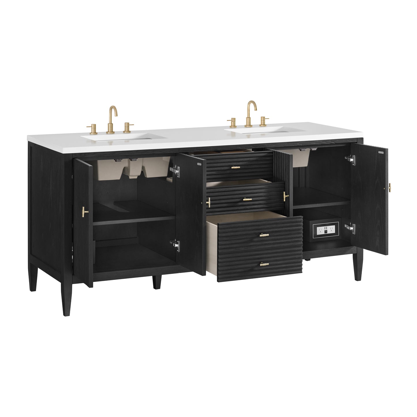 James Martin Myrrin 72" Double Vanity with 3 CM Countertop