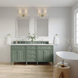 James Martin Brittany 72" Double Vanity with 3 CM Countertop & FreePower Wireless Charger