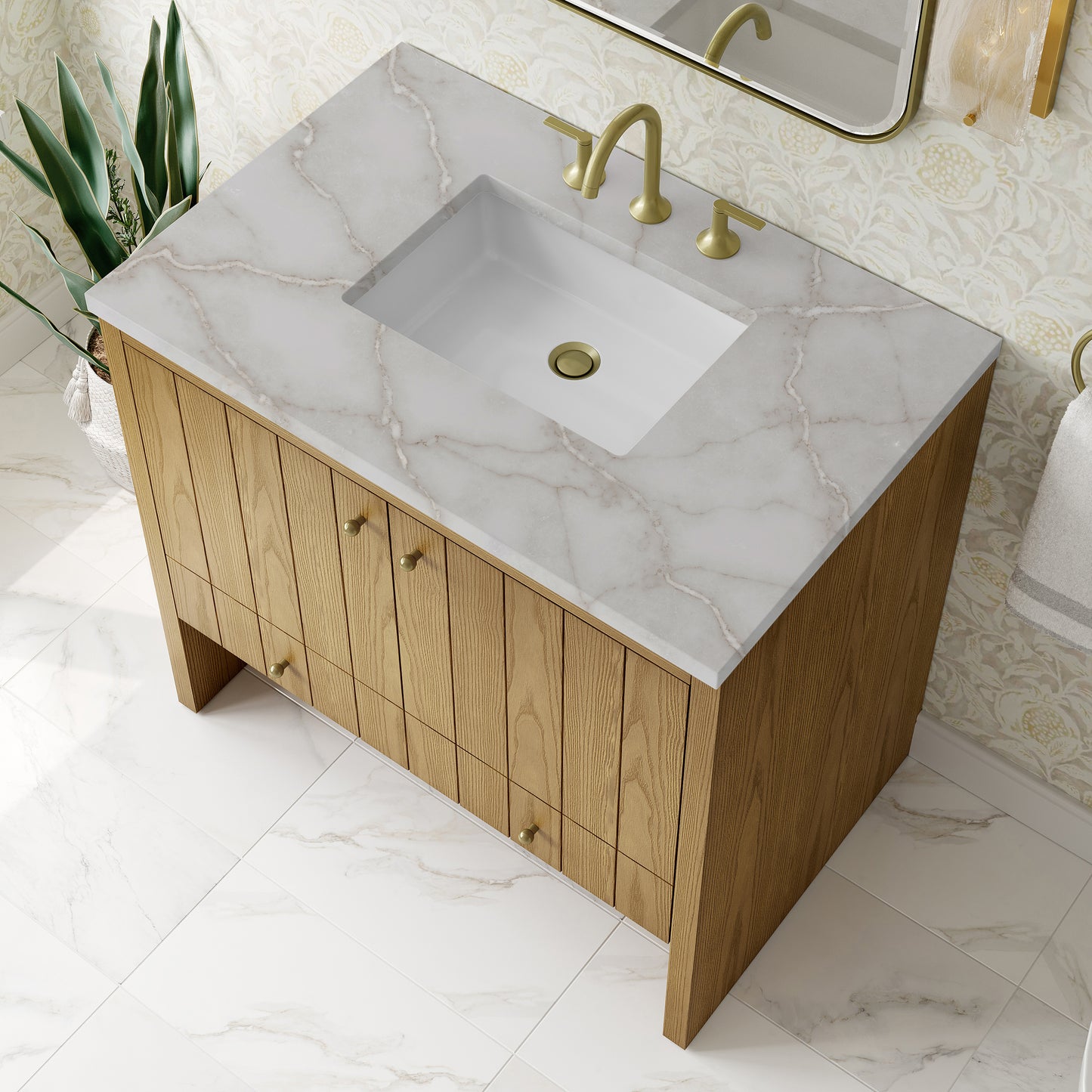 James Martin Hudson 36" Single Vanity with 3 CM Countertop