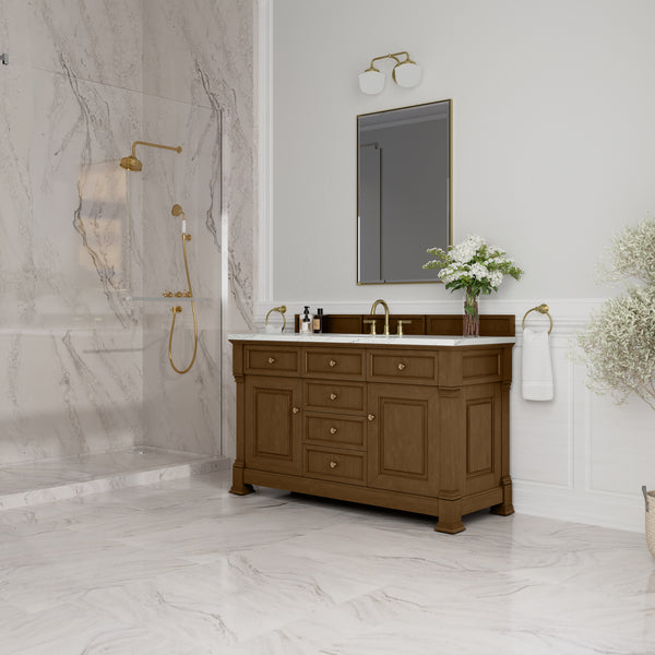James Martin Brookfield 60" Single Vanity with 3CM Countertop & FreePower Wireless Charger
