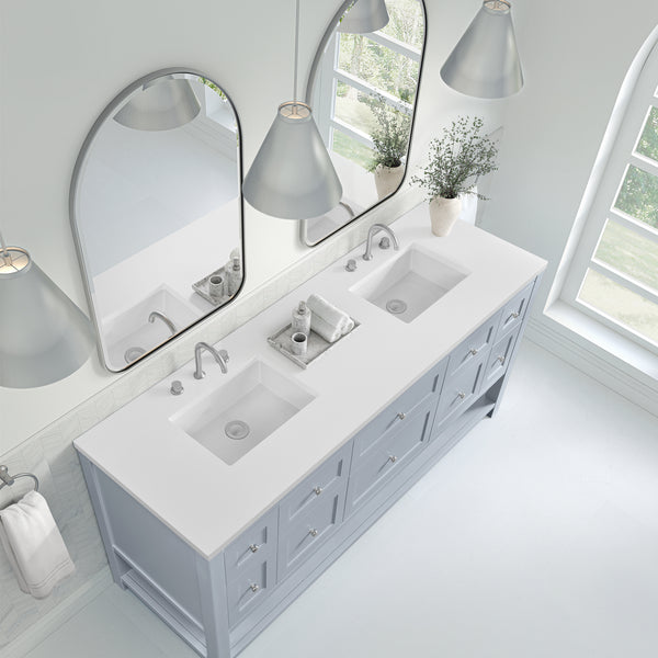 James Martin Breckenridge 72" Double Vanity w/ 3 CM Countertop