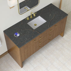 James Martin Hudson 60" Single Vanity with 3 CM Countertop & FreePower Wireless Charger
