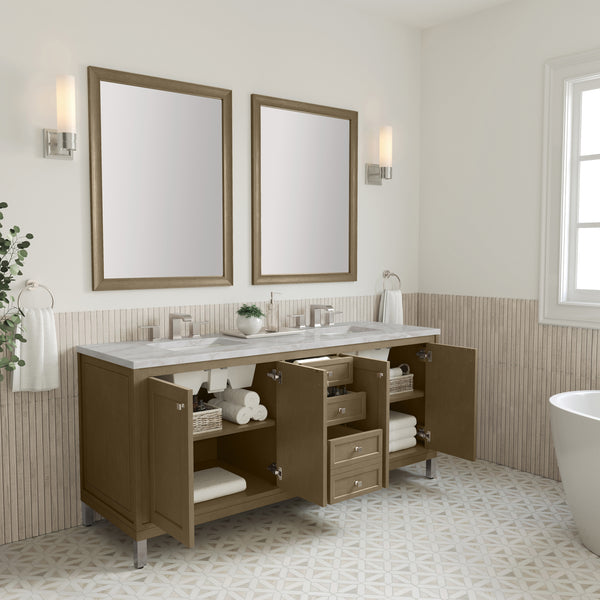 James Martin Chicago 72" Double Vanity with 3 CM Countertop