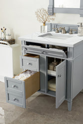 James Martin Brittany 30" Single Vanity with 3 CM Countertop