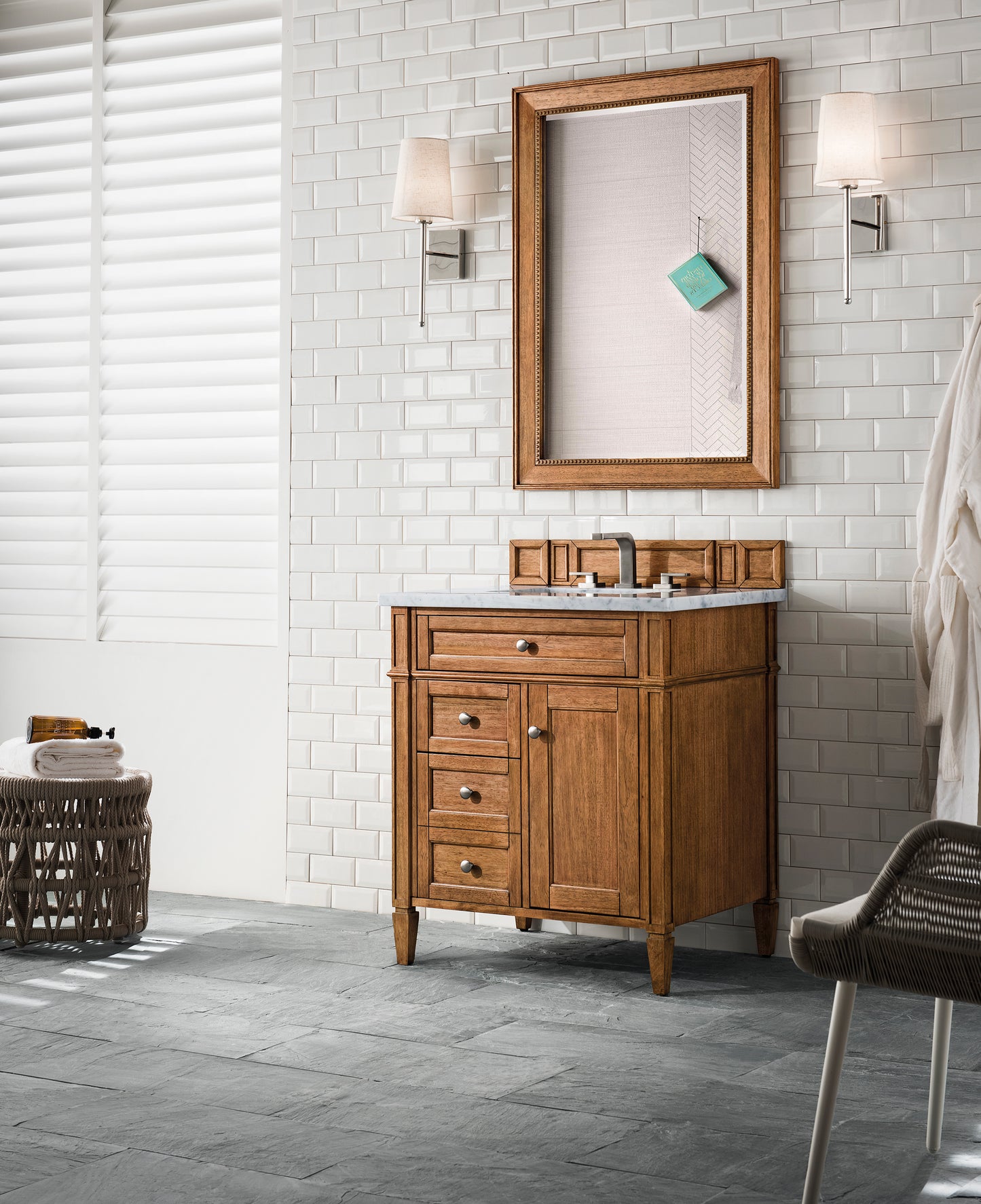 James Martin Brittany 30" Single Vanity with 3 CM Countertop
