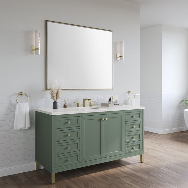 James Martin Chicago 60" Single Vanity with 3 CM Countertop