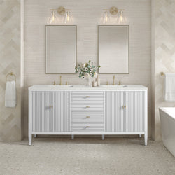 James Martin Myrrin 72" Double Vanity with 3 CM Countertop