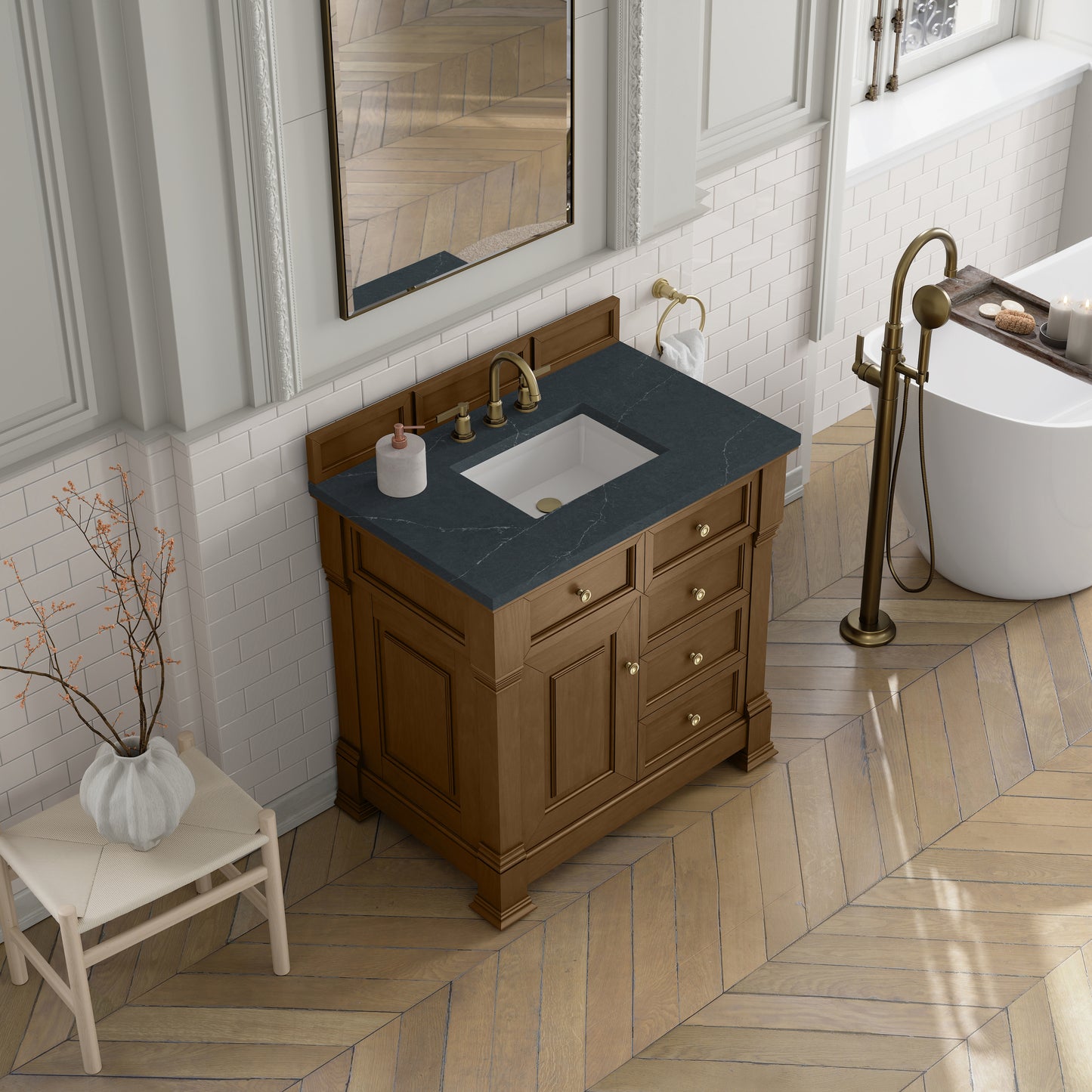 James Martin Brookfield 36" Single Vanity with 3 CM Countertop - Luxe Bathroom Vanities