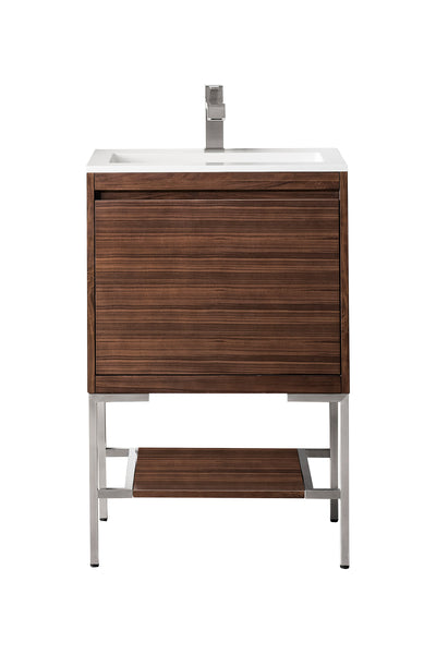 James Martin Mantova 23.6" Single Vanity With Stand and Composite Stone Top - Luxe Bathroom Vanities