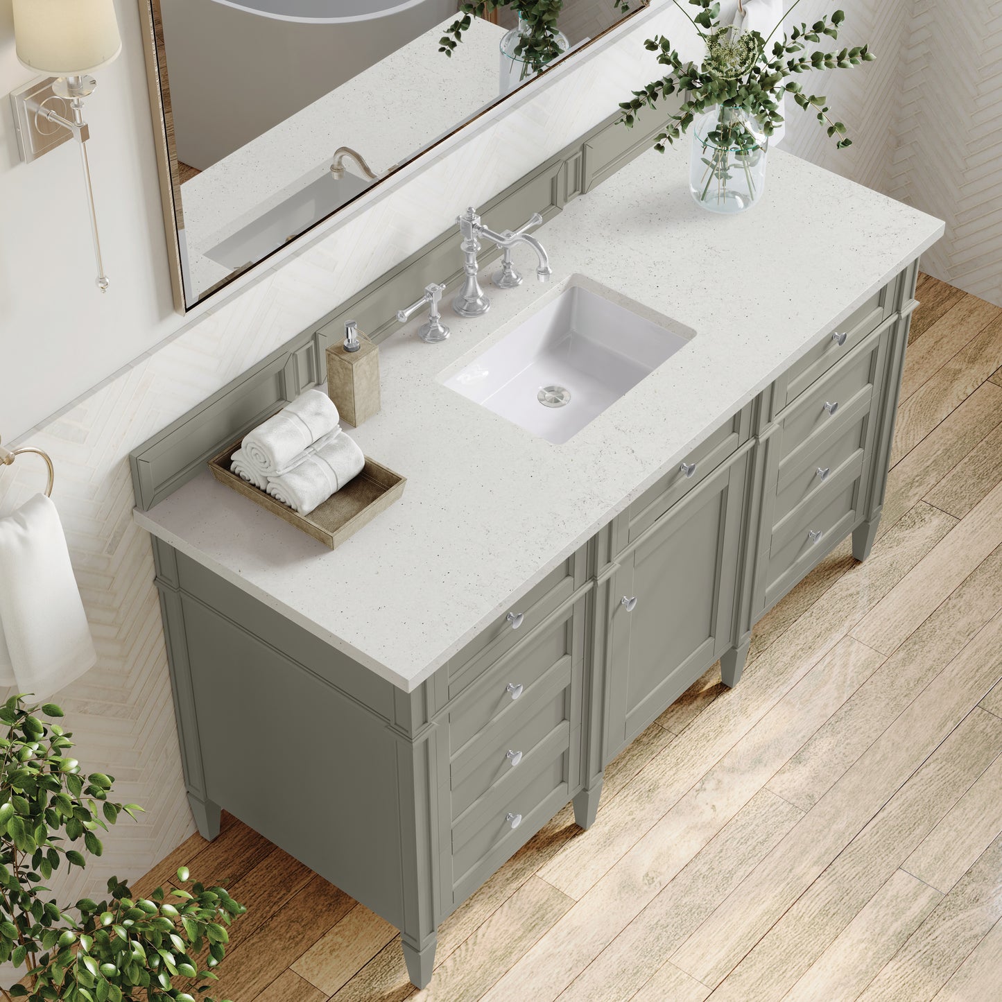James Martin Brittany 60" Single Vanity with 3 CM Countertop
