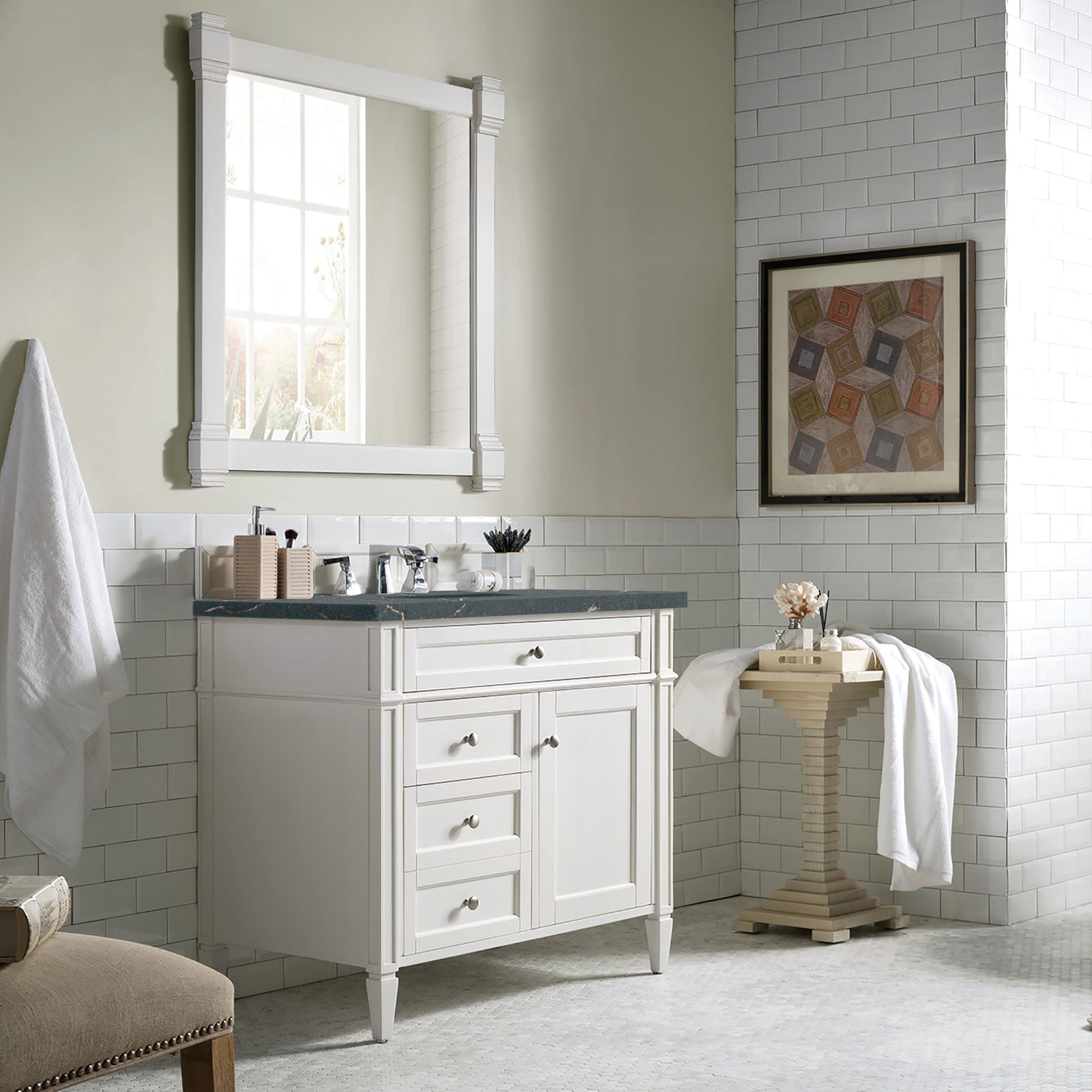 James Martin Brittany 36" Single Vanity with 3 Countertop