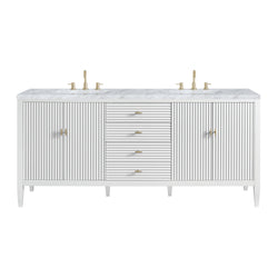 James Martin Myrrin 72" Double Vanity with 3 CM Countertop