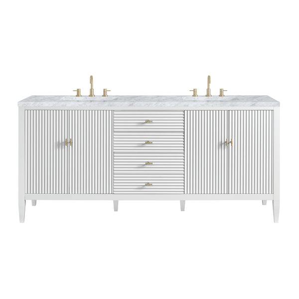 James Martin Myrrin 72" Double Vanity with 3 CM Countertop