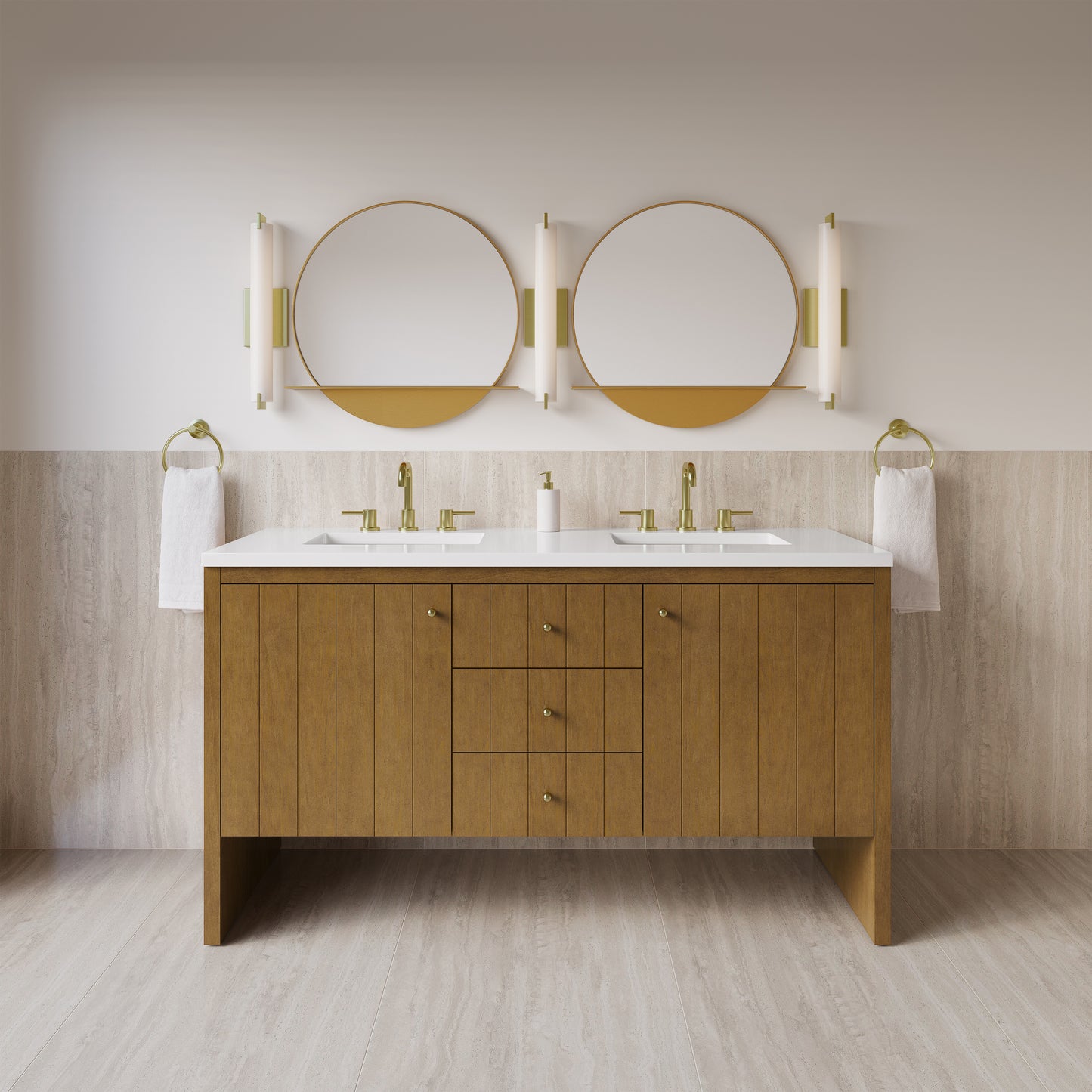 James Martin Hudson 60" Double Vanity with 3 CM Countertop