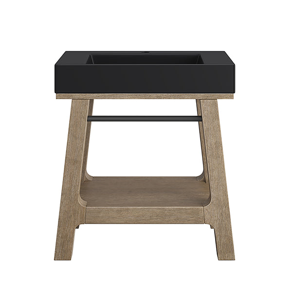 James Martin Auburn 31.5" Sink Console in Weathered Timber - Luxe Bathroom Vanities