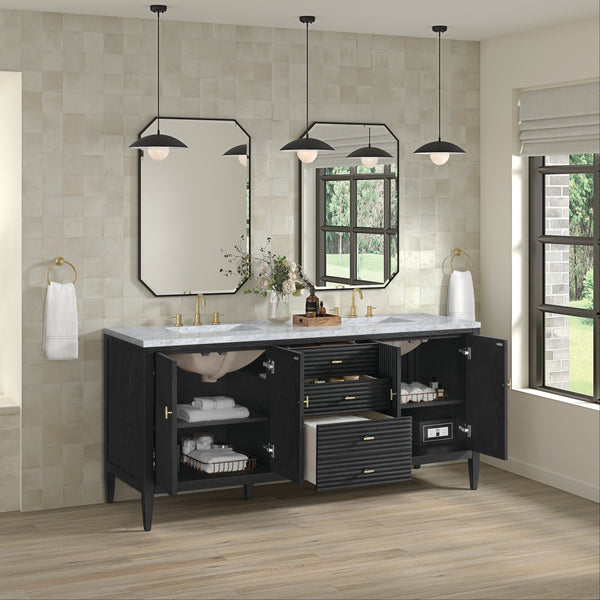 James Martin Myrrin 72" Double Vanity with 3 CM Countertop