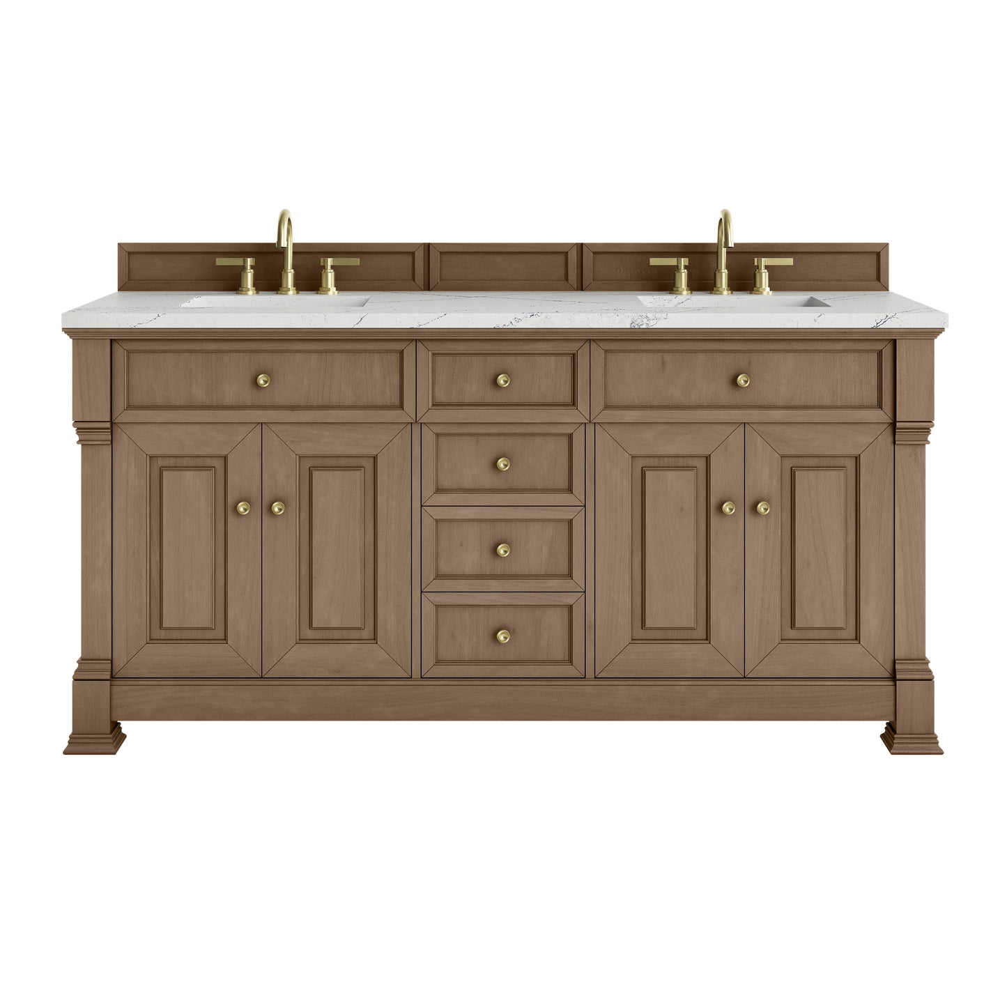 James Martin Brookfield 72" Double Vanity with 3 CM Countertop & FreePower Wireless Charger