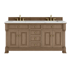 James Martin Brookfield 72" Double Vanity with 3 CM Countertop & FreePower Wireless Charger