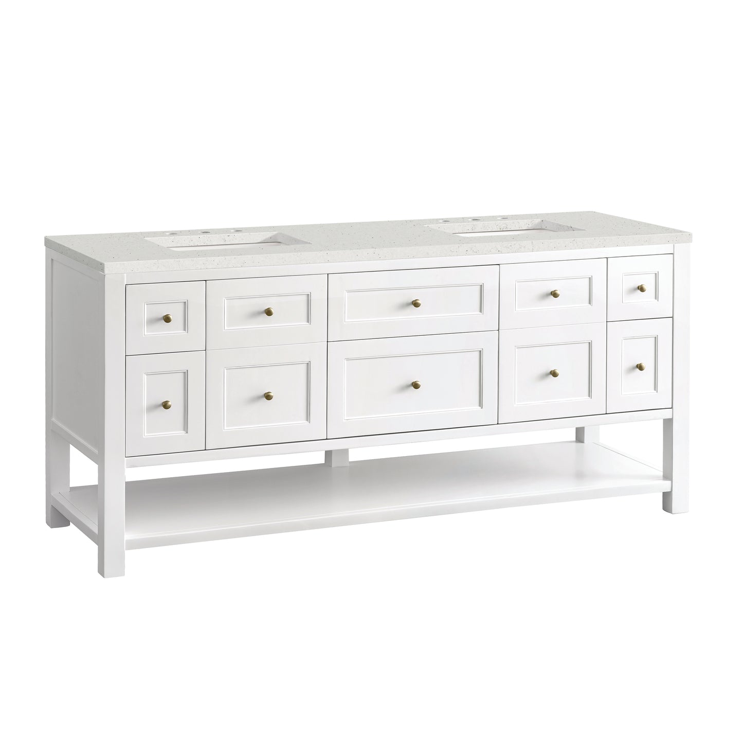 James Martin Breckenridge 72" Double Vanity w/ 3 CM Countertop