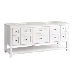 James Martin Breckenridge 72" Double Vanity w/ 3 CM Countertop