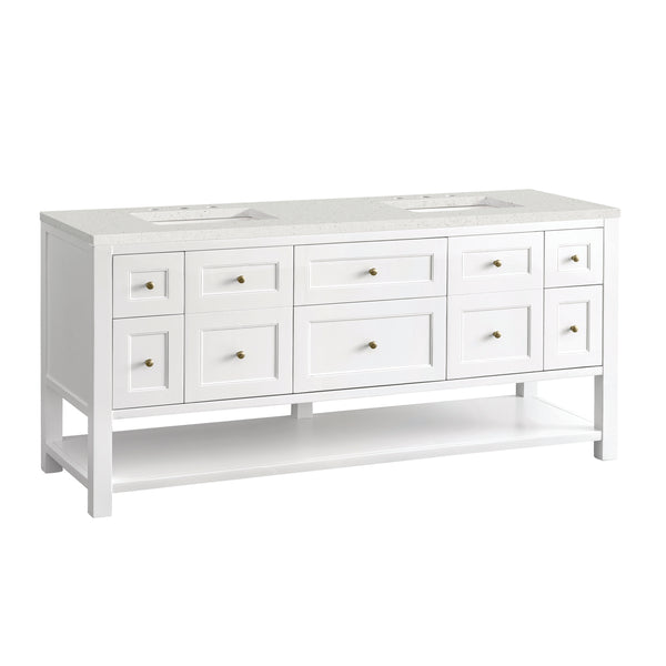James Martin Breckenridge 72" Double Vanity w/ 3 CM Countertop